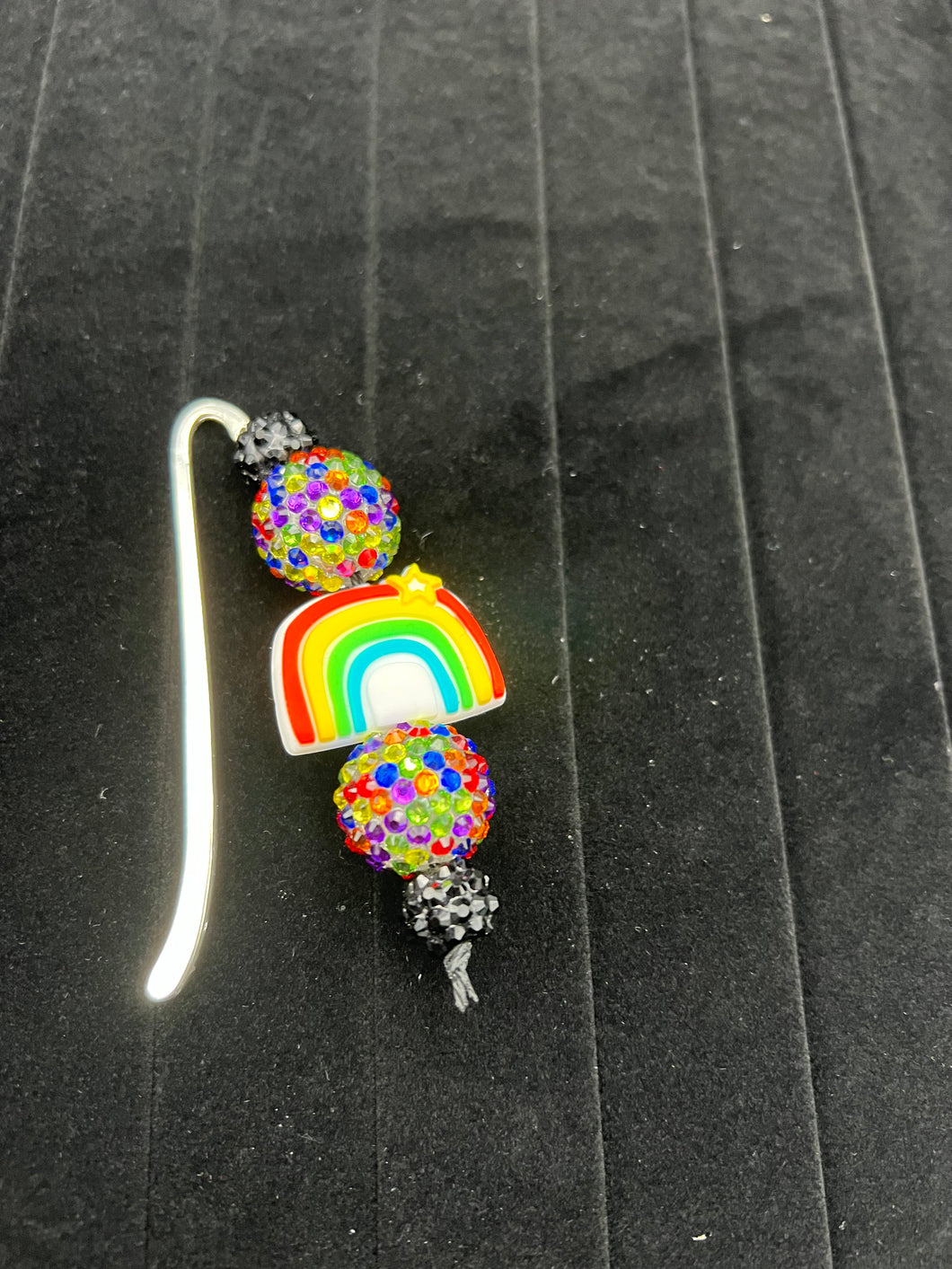 Silicone and beaded book mark