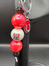 Load image into Gallery viewer, Beaded key chain with small charm
